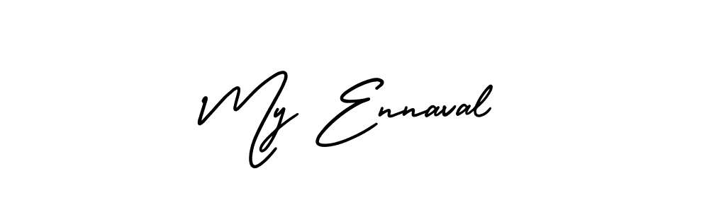 Use a signature maker to create a handwritten signature online. With this signature software, you can design (AmerikaSignatureDemo-Regular) your own signature for name My Ennaval. My Ennaval signature style 3 images and pictures png