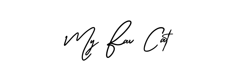 Similarly AmerikaSignatureDemo-Regular is the best handwritten signature design. Signature creator online .You can use it as an online autograph creator for name My Fav Cat. My Fav Cat signature style 3 images and pictures png