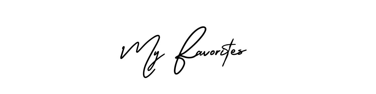 How to make My Favorites name signature. Use AmerikaSignatureDemo-Regular style for creating short signs online. This is the latest handwritten sign. My Favorites signature style 3 images and pictures png