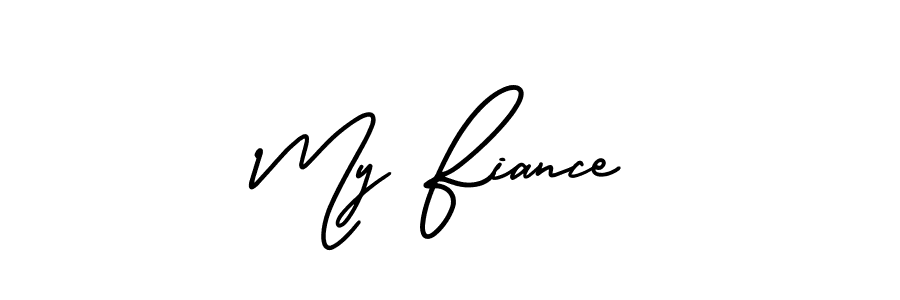 You should practise on your own different ways (AmerikaSignatureDemo-Regular) to write your name (My Fiance) in signature. don't let someone else do it for you. My Fiance signature style 3 images and pictures png