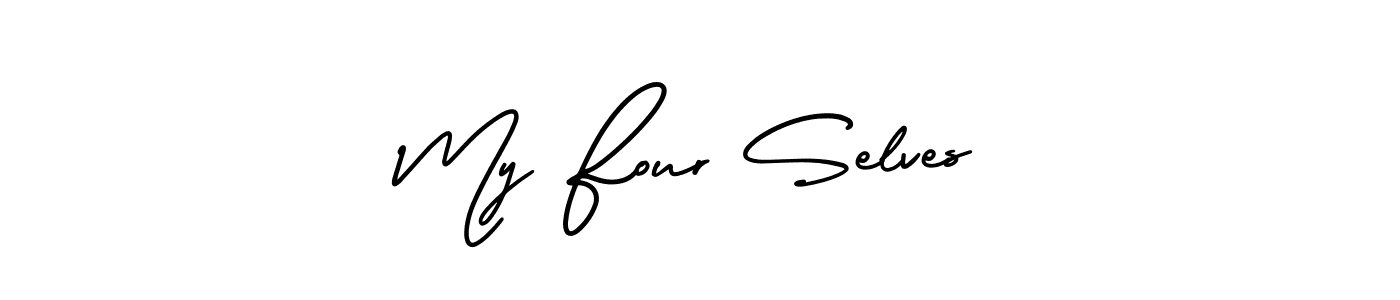 Make a beautiful signature design for name My Four Selves. With this signature (AmerikaSignatureDemo-Regular) style, you can create a handwritten signature for free. My Four Selves signature style 3 images and pictures png