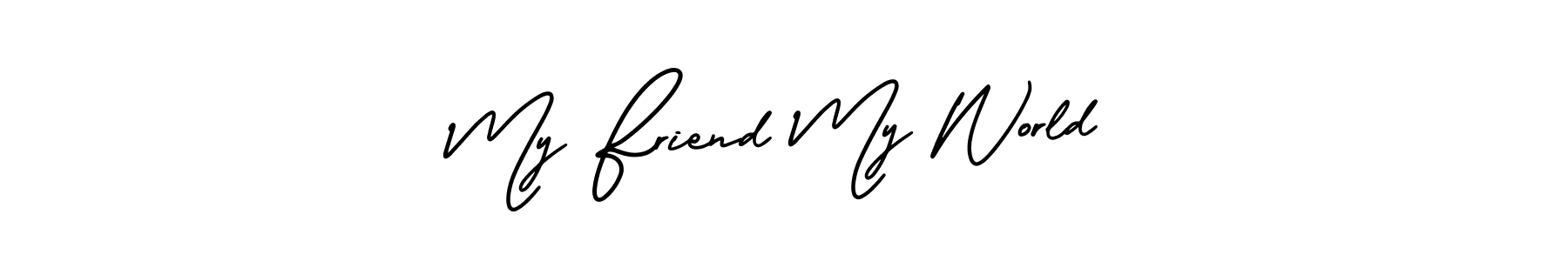Once you've used our free online signature maker to create your best signature AmerikaSignatureDemo-Regular style, it's time to enjoy all of the benefits that My Friend My World name signing documents. My Friend My World signature style 3 images and pictures png