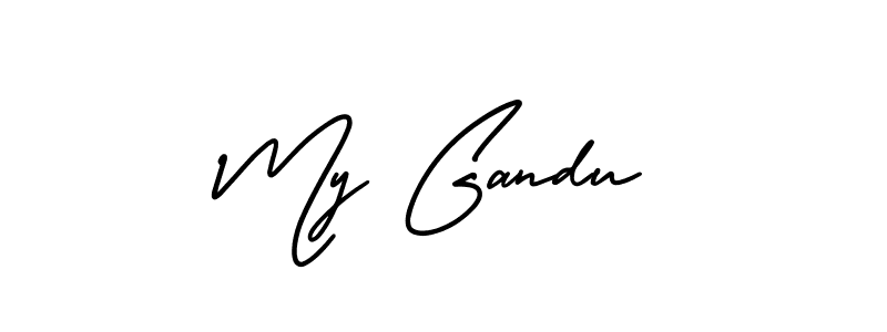 AmerikaSignatureDemo-Regular is a professional signature style that is perfect for those who want to add a touch of class to their signature. It is also a great choice for those who want to make their signature more unique. Get My Gandu name to fancy signature for free. My Gandu signature style 3 images and pictures png