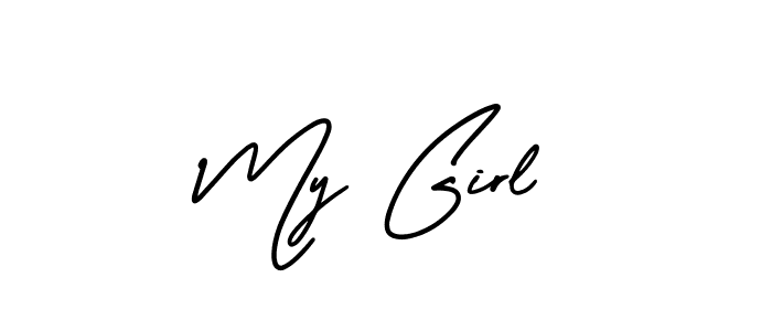 Best and Professional Signature Style for My Girl. AmerikaSignatureDemo-Regular Best Signature Style Collection. My Girl signature style 3 images and pictures png