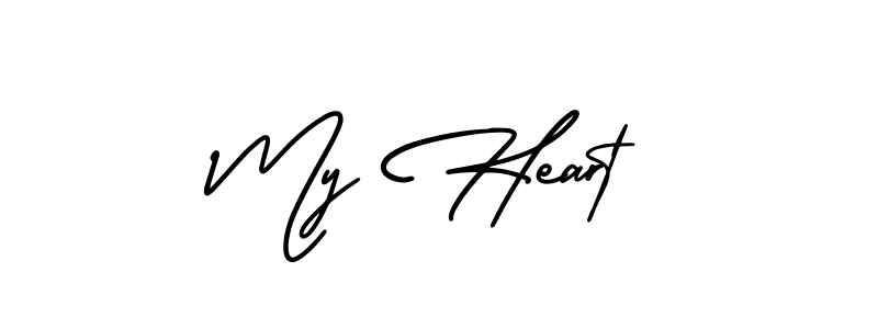 Also we have My Heart name is the best signature style. Create professional handwritten signature collection using AmerikaSignatureDemo-Regular autograph style. My Heart signature style 3 images and pictures png