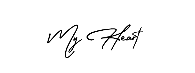 Also You can easily find your signature by using the search form. We will create My Heart name handwritten signature images for you free of cost using AmerikaSignatureDemo-Regular sign style. My Heart signature style 3 images and pictures png