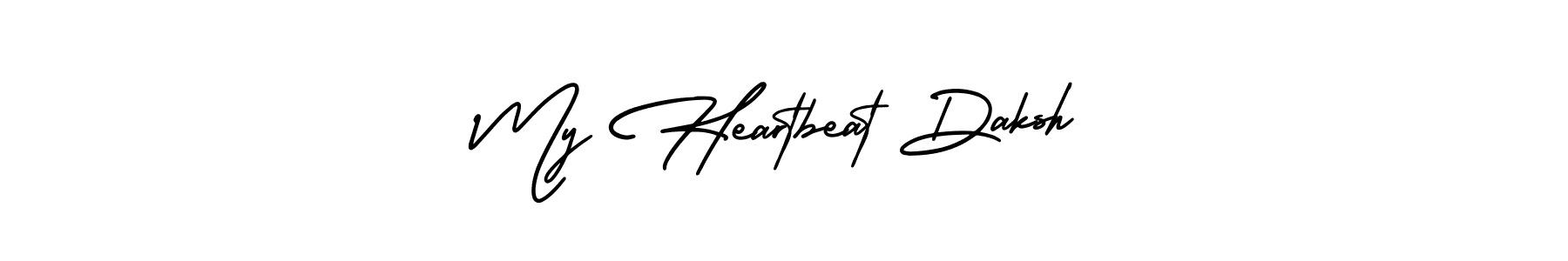 Also You can easily find your signature by using the search form. We will create My Heartbeat Daksh name handwritten signature images for you free of cost using AmerikaSignatureDemo-Regular sign style. My Heartbeat Daksh signature style 3 images and pictures png