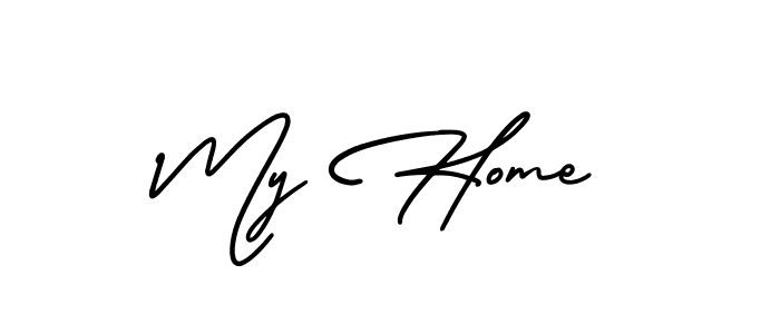 It looks lik you need a new signature style for name My Home. Design unique handwritten (AmerikaSignatureDemo-Regular) signature with our free signature maker in just a few clicks. My Home signature style 3 images and pictures png