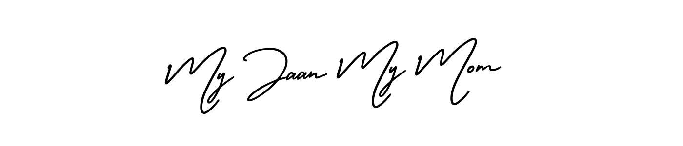 if you are searching for the best signature style for your name My Jaan My Mom. so please give up your signature search. here we have designed multiple signature styles  using AmerikaSignatureDemo-Regular. My Jaan My Mom signature style 3 images and pictures png