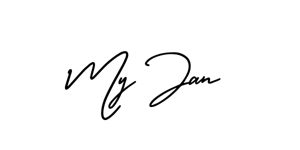 Design your own signature with our free online signature maker. With this signature software, you can create a handwritten (AmerikaSignatureDemo-Regular) signature for name My Jan. My Jan signature style 3 images and pictures png
