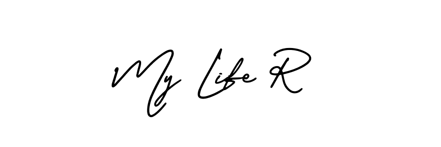 Best and Professional Signature Style for My Life R. AmerikaSignatureDemo-Regular Best Signature Style Collection. My Life R signature style 3 images and pictures png