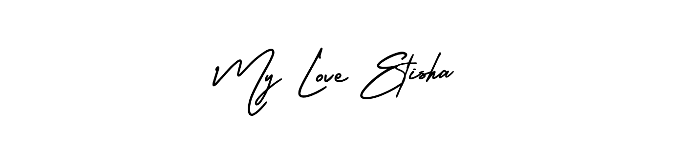 Also You can easily find your signature by using the search form. We will create My Love Etisha name handwritten signature images for you free of cost using AmerikaSignatureDemo-Regular sign style. My Love Etisha signature style 3 images and pictures png