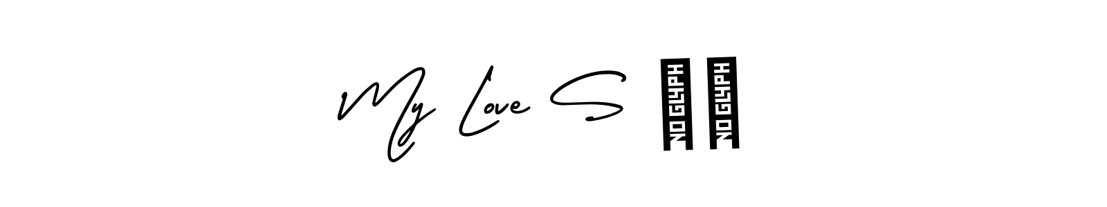 Also we have My Love S ✌️ name is the best signature style. Create professional handwritten signature collection using AmerikaSignatureDemo-Regular autograph style. My Love S ✌️ signature style 3 images and pictures png