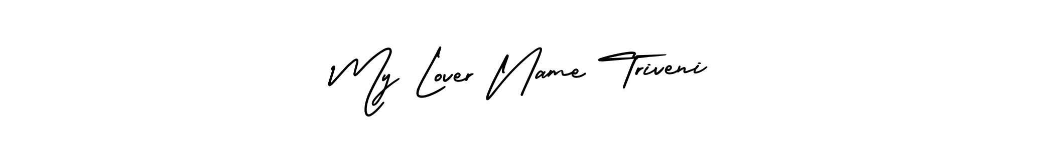 AmerikaSignatureDemo-Regular is a professional signature style that is perfect for those who want to add a touch of class to their signature. It is also a great choice for those who want to make their signature more unique. Get My Lover Name Triveni name to fancy signature for free. My Lover Name Triveni signature style 3 images and pictures png