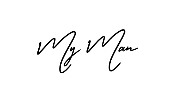 How to make My Man signature? AmerikaSignatureDemo-Regular is a professional autograph style. Create handwritten signature for My Man name. My Man signature style 3 images and pictures png