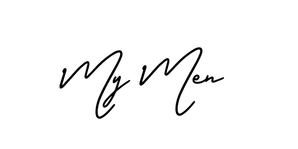 Also we have My Men name is the best signature style. Create professional handwritten signature collection using AmerikaSignatureDemo-Regular autograph style. My Men signature style 3 images and pictures png
