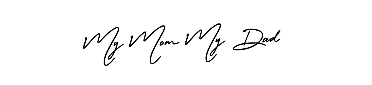 Make a short My Mom My Dad signature style. Manage your documents anywhere anytime using AmerikaSignatureDemo-Regular. Create and add eSignatures, submit forms, share and send files easily. My Mom My Dad signature style 3 images and pictures png