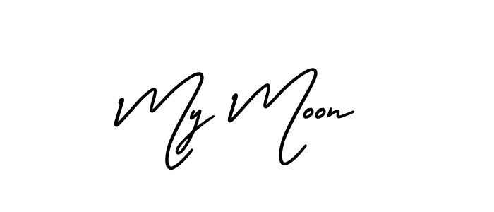 Design your own signature with our free online signature maker. With this signature software, you can create a handwritten (AmerikaSignatureDemo-Regular) signature for name My Moon. My Moon signature style 3 images and pictures png