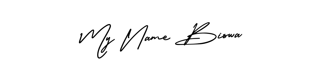 Also we have My Name Biswa name is the best signature style. Create professional handwritten signature collection using AmerikaSignatureDemo-Regular autograph style. My Name Biswa signature style 3 images and pictures png