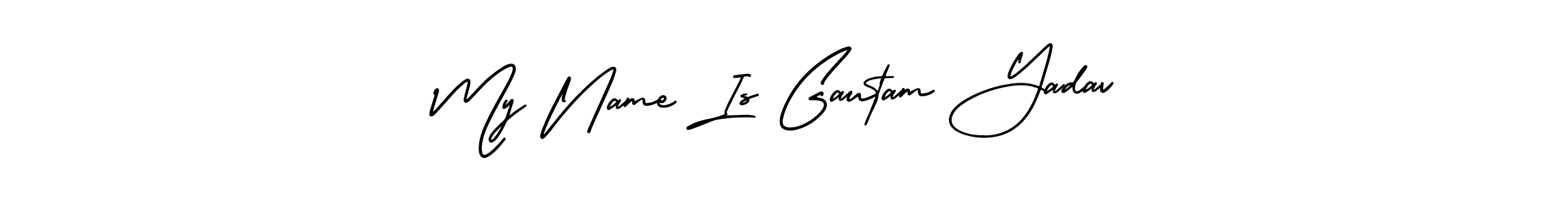 My Name Is Gautam Yadav stylish signature style. Best Handwritten Sign (AmerikaSignatureDemo-Regular) for my name. Handwritten Signature Collection Ideas for my name My Name Is Gautam Yadav. My Name Is Gautam Yadav signature style 3 images and pictures png