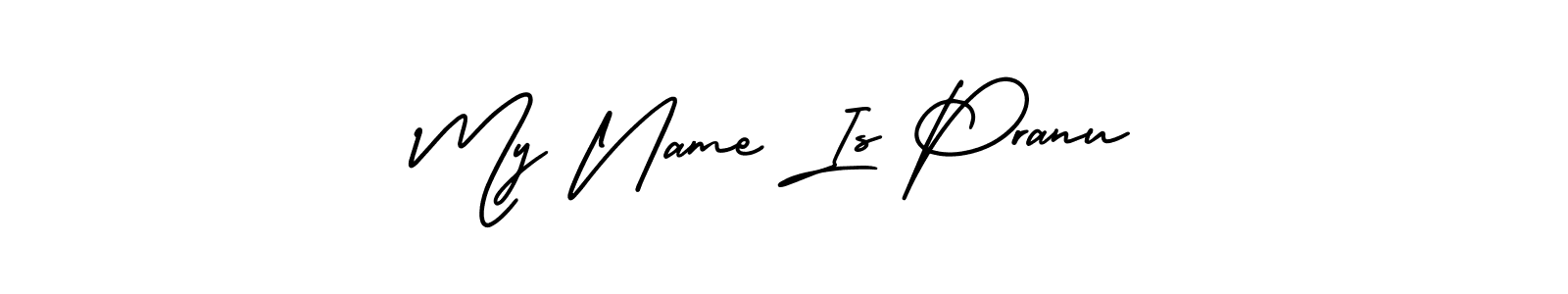 Also You can easily find your signature by using the search form. We will create My Name Is Pranu name handwritten signature images for you free of cost using AmerikaSignatureDemo-Regular sign style. My Name Is Pranu signature style 3 images and pictures png