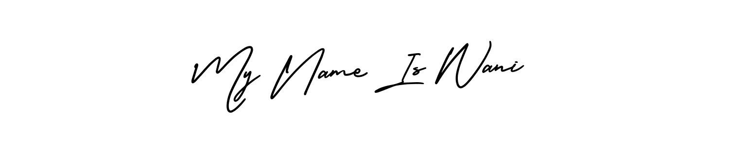 Make a short My Name Is Wani signature style. Manage your documents anywhere anytime using AmerikaSignatureDemo-Regular. Create and add eSignatures, submit forms, share and send files easily. My Name Is Wani signature style 3 images and pictures png