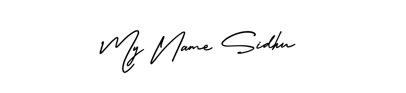 How to make My Name Sidhu name signature. Use AmerikaSignatureDemo-Regular style for creating short signs online. This is the latest handwritten sign. My Name Sidhu signature style 3 images and pictures png