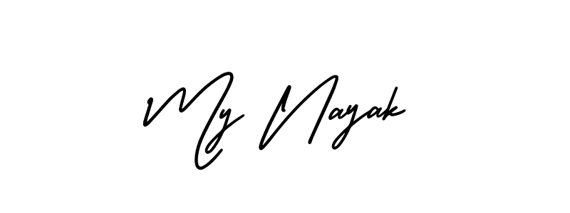 It looks lik you need a new signature style for name My Nayak. Design unique handwritten (AmerikaSignatureDemo-Regular) signature with our free signature maker in just a few clicks. My Nayak signature style 3 images and pictures png