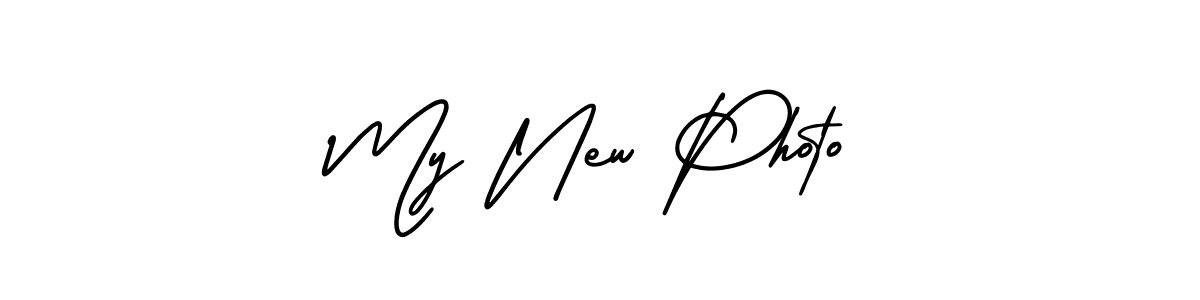 How to Draw My New Photo signature style? AmerikaSignatureDemo-Regular is a latest design signature styles for name My New Photo. My New Photo signature style 3 images and pictures png