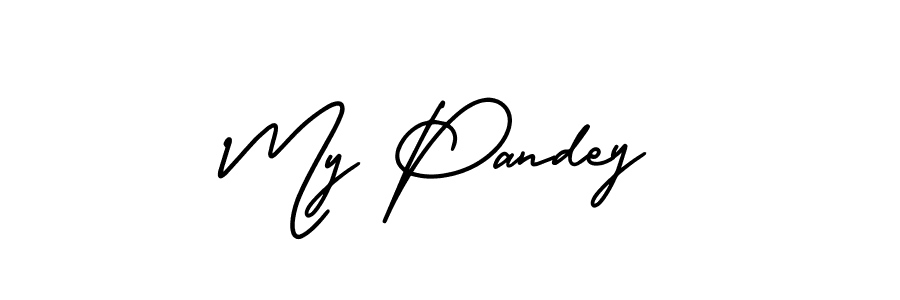 How to make My Pandey signature? AmerikaSignatureDemo-Regular is a professional autograph style. Create handwritten signature for My Pandey name. My Pandey signature style 3 images and pictures png