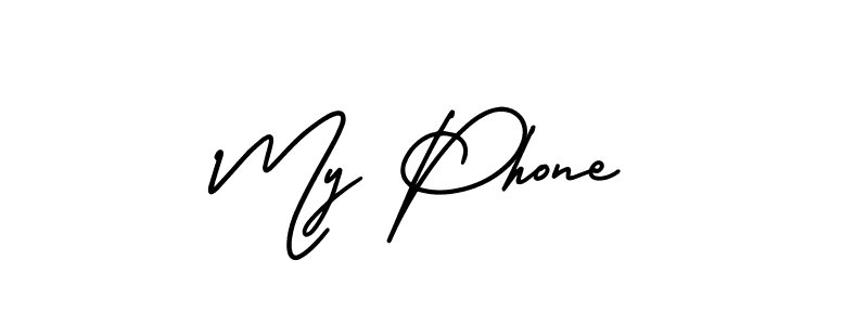 Make a short My Phone signature style. Manage your documents anywhere anytime using AmerikaSignatureDemo-Regular. Create and add eSignatures, submit forms, share and send files easily. My Phone signature style 3 images and pictures png