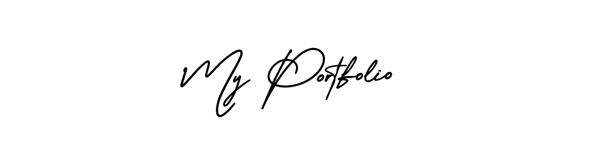 This is the best signature style for the My Portfolio name. Also you like these signature font (AmerikaSignatureDemo-Regular). Mix name signature. My Portfolio signature style 3 images and pictures png