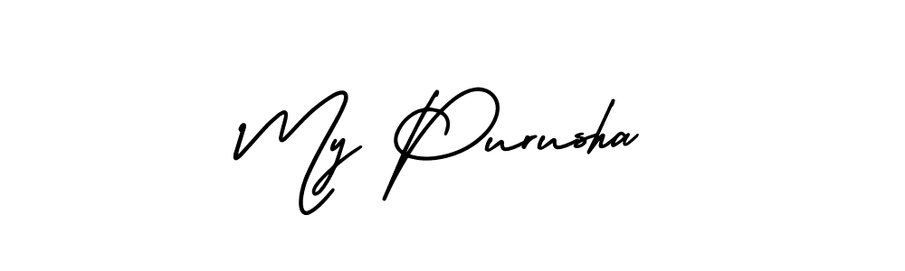 How to make My Purusha signature? AmerikaSignatureDemo-Regular is a professional autograph style. Create handwritten signature for My Purusha name. My Purusha signature style 3 images and pictures png