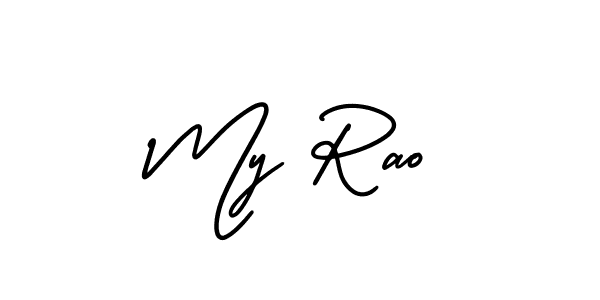 My Rao stylish signature style. Best Handwritten Sign (AmerikaSignatureDemo-Regular) for my name. Handwritten Signature Collection Ideas for my name My Rao. My Rao signature style 3 images and pictures png