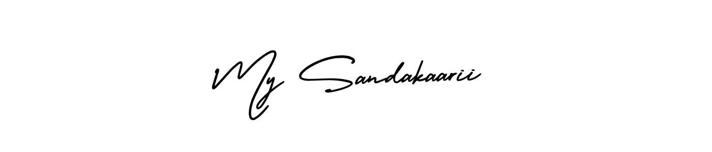 AmerikaSignatureDemo-Regular is a professional signature style that is perfect for those who want to add a touch of class to their signature. It is also a great choice for those who want to make their signature more unique. Get My Sandakaarii name to fancy signature for free. My Sandakaarii signature style 3 images and pictures png