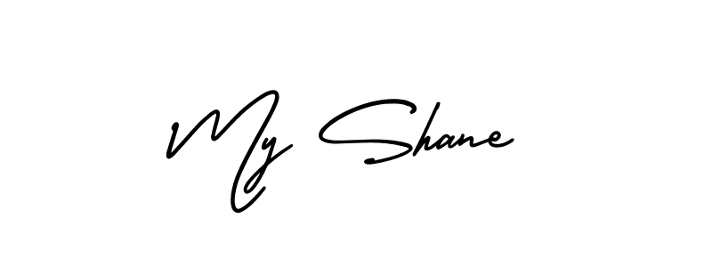 My Shane stylish signature style. Best Handwritten Sign (AmerikaSignatureDemo-Regular) for my name. Handwritten Signature Collection Ideas for my name My Shane. My Shane signature style 3 images and pictures png