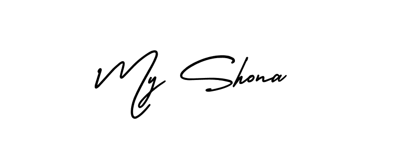 It looks lik you need a new signature style for name My Shona. Design unique handwritten (AmerikaSignatureDemo-Regular) signature with our free signature maker in just a few clicks. My Shona signature style 3 images and pictures png