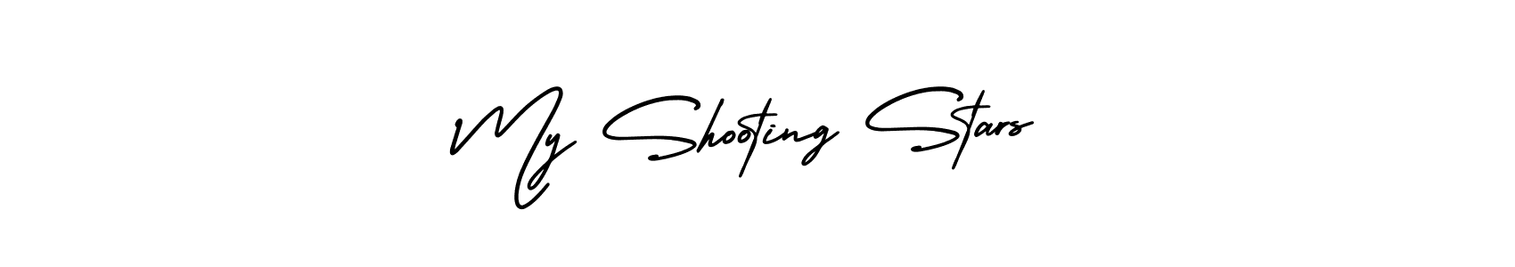 Check out images of Autograph of My Shooting Stars name. Actor My Shooting Stars Signature Style. AmerikaSignatureDemo-Regular is a professional sign style online. My Shooting Stars signature style 3 images and pictures png