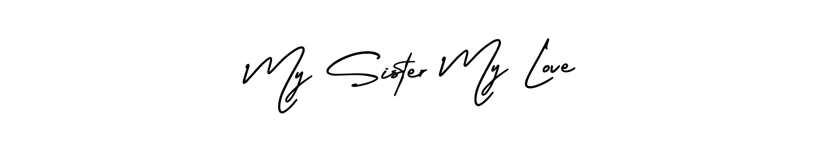 How to make My Sister My Love signature? AmerikaSignatureDemo-Regular is a professional autograph style. Create handwritten signature for My Sister My Love name. My Sister My Love signature style 3 images and pictures png