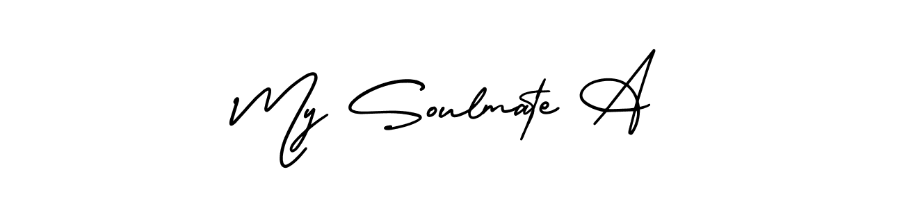 Similarly AmerikaSignatureDemo-Regular is the best handwritten signature design. Signature creator online .You can use it as an online autograph creator for name My Soulmate A. My Soulmate A signature style 3 images and pictures png
