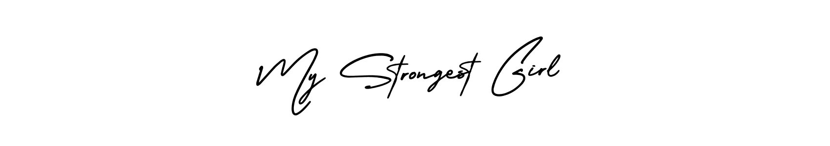 How to make My Strongest Girl signature? AmerikaSignatureDemo-Regular is a professional autograph style. Create handwritten signature for My Strongest Girl name. My Strongest Girl signature style 3 images and pictures png