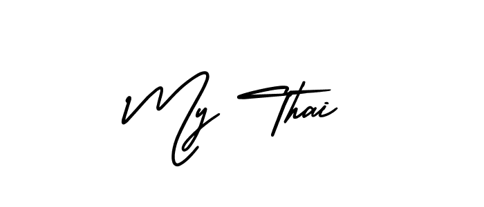 if you are searching for the best signature style for your name My Thai. so please give up your signature search. here we have designed multiple signature styles  using AmerikaSignatureDemo-Regular. My Thai signature style 3 images and pictures png