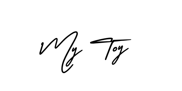 You should practise on your own different ways (AmerikaSignatureDemo-Regular) to write your name (My Toy) in signature. don't let someone else do it for you. My Toy signature style 3 images and pictures png