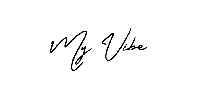 Design your own signature with our free online signature maker. With this signature software, you can create a handwritten (AmerikaSignatureDemo-Regular) signature for name My Vibe. My Vibe signature style 3 images and pictures png