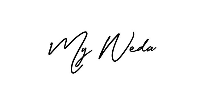 Best and Professional Signature Style for My Weda. AmerikaSignatureDemo-Regular Best Signature Style Collection. My Weda signature style 3 images and pictures png