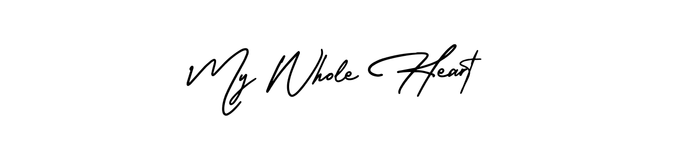 Make a beautiful signature design for name My Whole Heart. With this signature (AmerikaSignatureDemo-Regular) style, you can create a handwritten signature for free. My Whole Heart signature style 3 images and pictures png