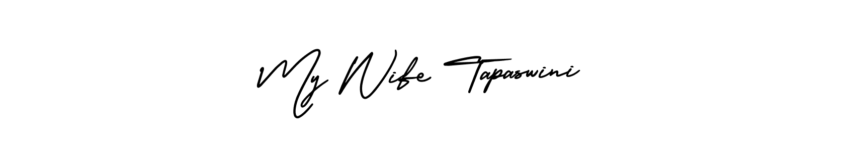 Use a signature maker to create a handwritten signature online. With this signature software, you can design (AmerikaSignatureDemo-Regular) your own signature for name My Wife Tapaswini. My Wife Tapaswini signature style 3 images and pictures png