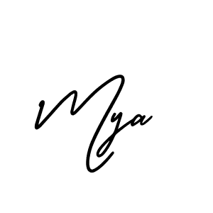 Mya stylish signature style. Best Handwritten Sign (AmerikaSignatureDemo-Regular) for my name. Handwritten Signature Collection Ideas for my name Mya. Mya signature style 3 images and pictures png