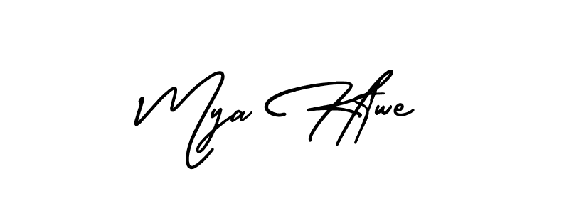 Mya Htwe stylish signature style. Best Handwritten Sign (AmerikaSignatureDemo-Regular) for my name. Handwritten Signature Collection Ideas for my name Mya Htwe. Mya Htwe signature style 3 images and pictures png