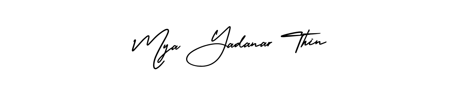 Design your own signature with our free online signature maker. With this signature software, you can create a handwritten (AmerikaSignatureDemo-Regular) signature for name Mya Yadanar Thin. Mya Yadanar Thin signature style 3 images and pictures png